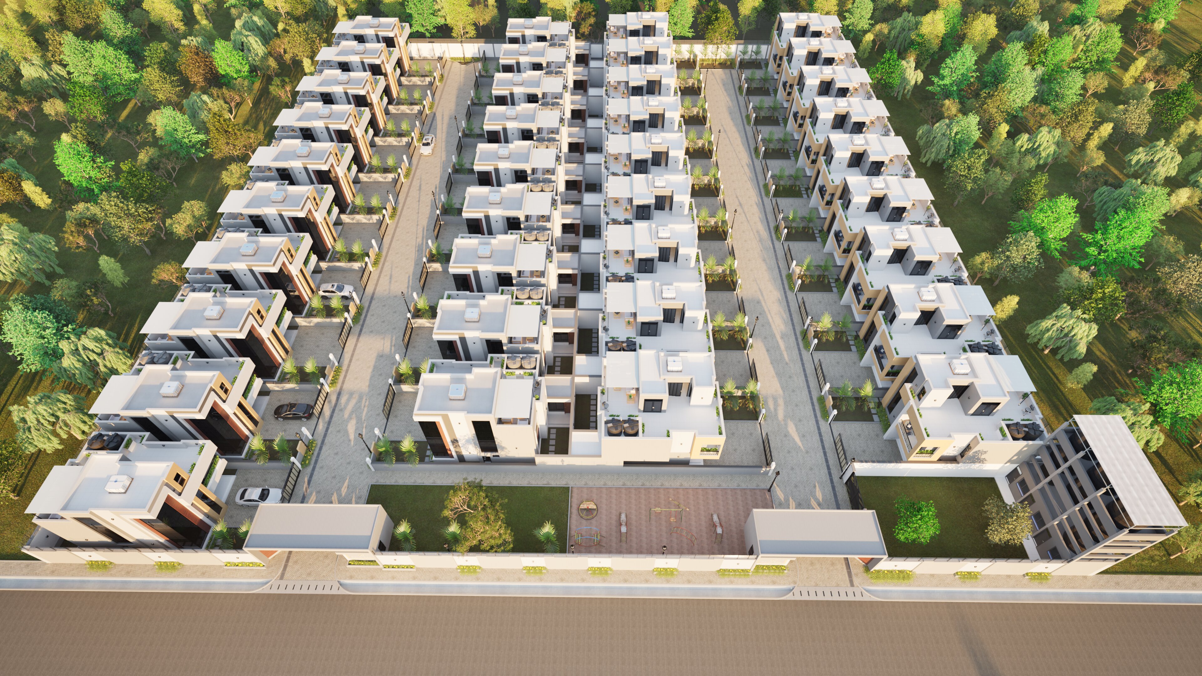 Aerial view of Valeria Villas Ruiru gated community